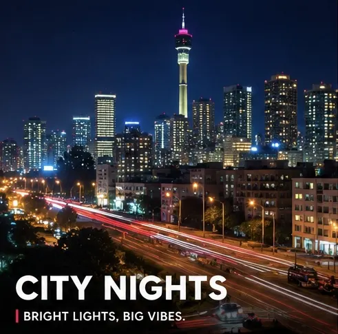 City nights in South Africa